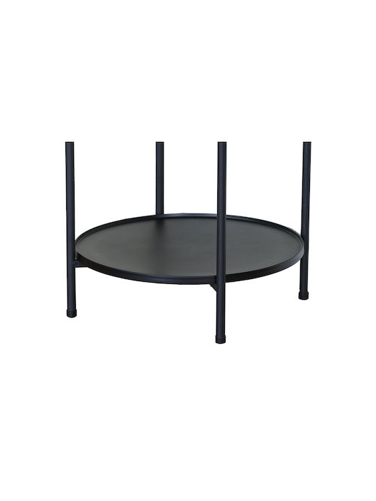 Round Side Table Metal Black L43.3xW43.3xH56.5cm.