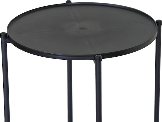 Rund Beistelltisch Metall Black B43.3xT43.3xH56.5cm