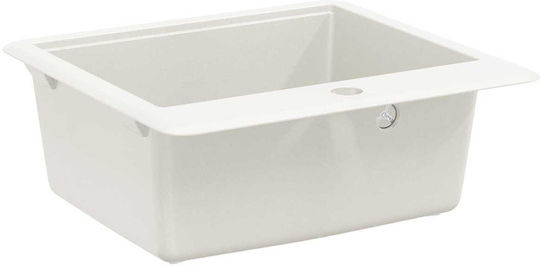 vidaXL Drop-In Chiuvetă din Granit Sintetic L47xW44cm Alb