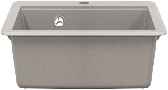 vidaXL Drop-In Sink Synthetic Granite W47xD44cm Gray