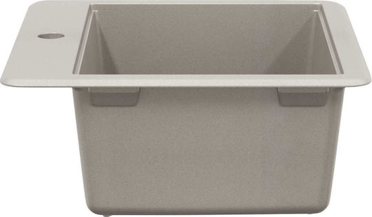 vidaXL Drop-In Sink Synthetic Granite W47xD44cm Gray