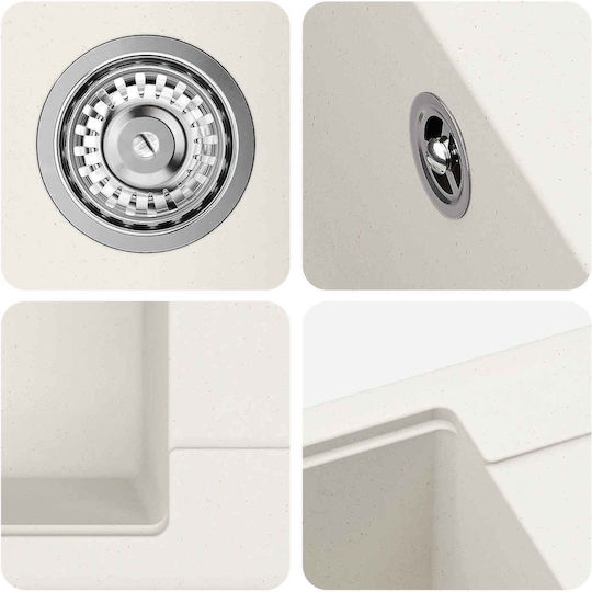 vidaXL 42028411 Ένθετος από Συνθετικό Γρανίτη Μ67xΠ46cm Λευκός vidaXL 42028411 Ένθετος από Συνθετικό Γρανίτη Μ67xΠ46cm Λευκός