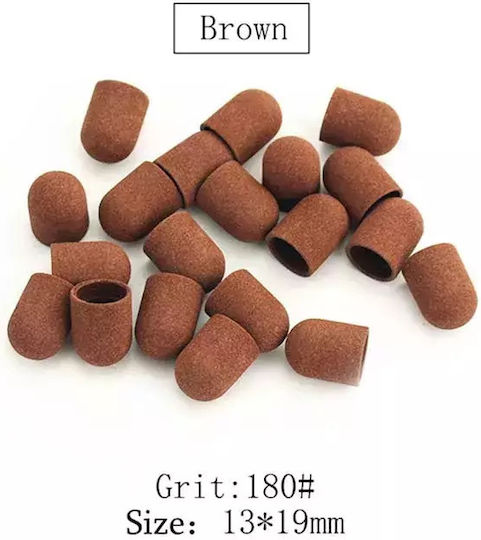 Wd Wheel Caps 13x19mm 180# 10 Pieces Brown