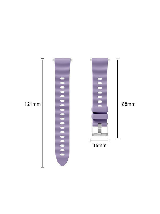 Monochrome Silicone Strap Huawei Watch GT 6 41mm GT 5 41mm GT 4 41mm Silver Buckle Grey