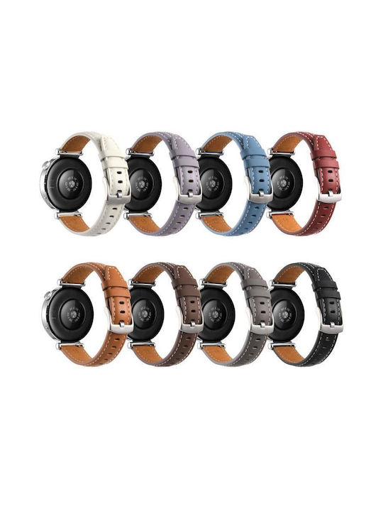 Сребриста Кожена Каишка Huawei Watch GT 6 41mm GT 5 41mm GT 4 41mm Синя