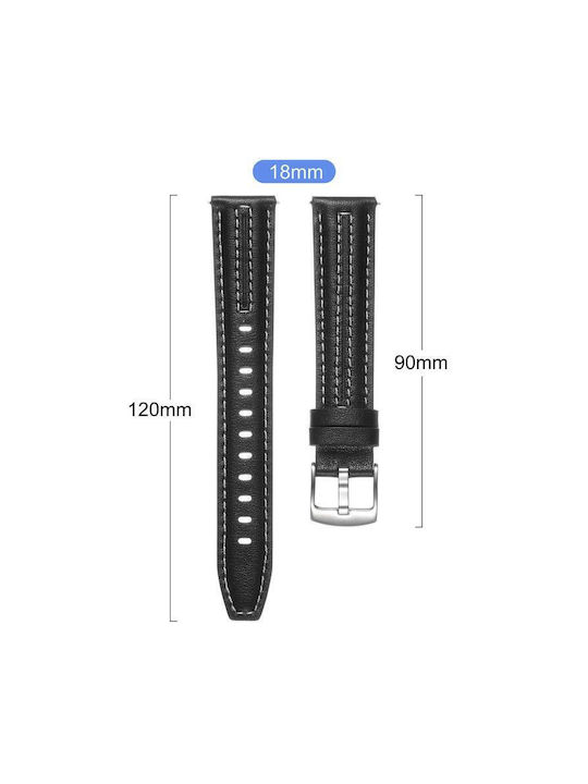 Silver Leather Bracelet Huawei Watch GT 6 41mm GT 5 41mm GT 4 41mm Grey