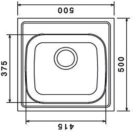 Donau 120-124DE06#IN Ένθετος Inox Σαγρέ Μ50xΠ50cm Donau 120-124DE06#IN Ένθετος Inox Σαγρέ Μ50xΠ50cm