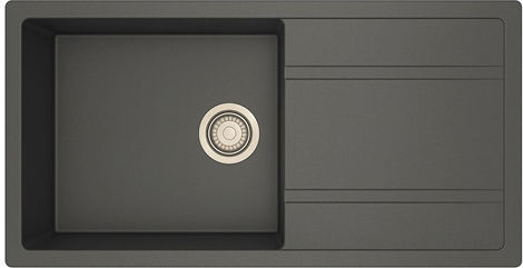 Unixton Drop-In Кухненски Мивка от Течен Гранит Дължина 100xШирина 50см Сива