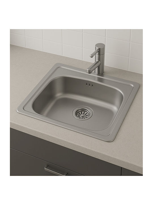 Donau Drop-In Sink Inox Matte W44xD44cm