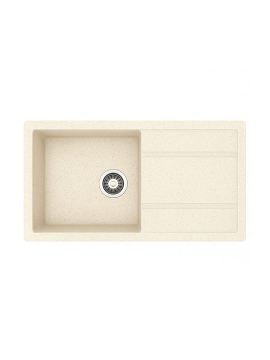 Unixton Drop-In Kitchen Sink Made of Liquid Granite M100xP50cm