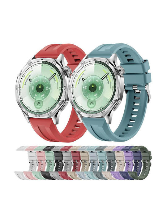 Curea Silicon Argintie Cataramă Huawei Watch Gt 6 46mm Negru