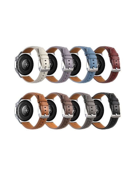 Ασημί Δερμάτινο Μπρασελέ Huawei Watch Gt 6 46mm Κόκκινο