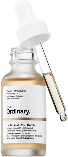 The Ordinary Lactic Acid 10% + HA Direct Feuchtigkeitsspendend Serum Gesicht mit Hyaluronsäure 30ml