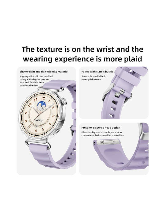 Curea Silicon Argintiu (Huawei Watch GT 6 41mm)