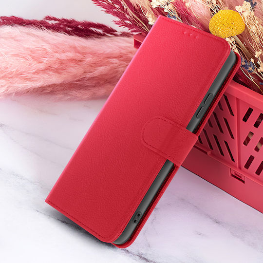 Zanaé Brieftasche Hülle Xiaomi Redmi Note 13 Pro+ Stand Funktion Rot