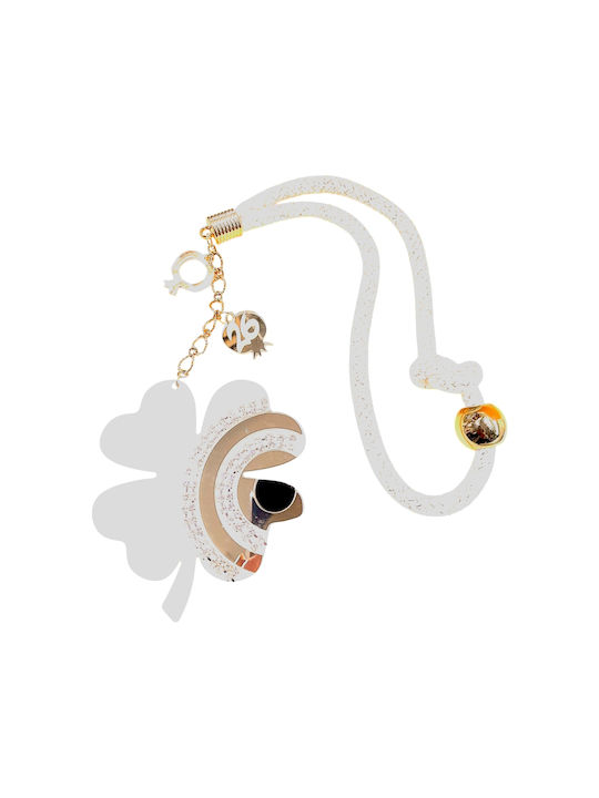 Moda Mostra Lucrat manual Suspendata Amulet Trifoi Alb din Plexiglas 1buc