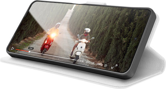 Zanaé Brieftaschenhülle Für Oppo A53 A53s Mit Ständer Magnetischer Tab Weiß