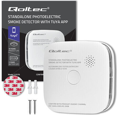 Qoltec Αυτόνομος Ανιχνευτής Καπνού Wi-Fi