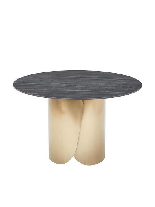 0063 Tisch Speisesaal Grey, Gold 120x75cm