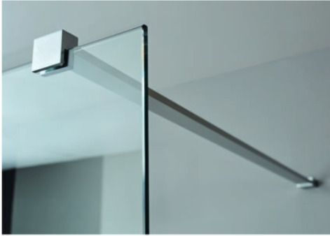 Devon Iwis Walk-in Feste Seite für Dusche 36-38x200cm Klarglas Inox