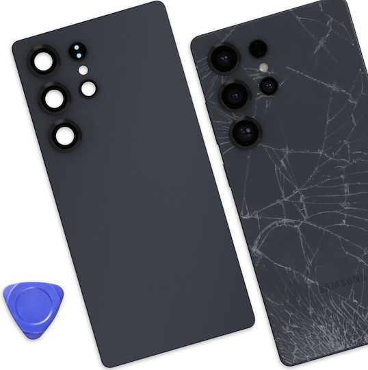 Clappio Rear Glass Battery Cover Samsung Galaxy S25 Ultra Replacement Part Black