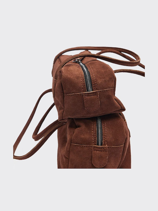 Silhouette Leather Women's Barrel Bag Suede Camel