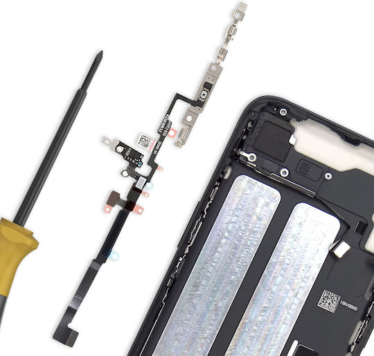 Clappio Compatible Power Button Replacement Flex Cable Iphone 16th Black