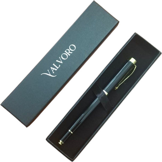Στυλό Rollerball Valvoro Luxury – Black & Gold Θήκη