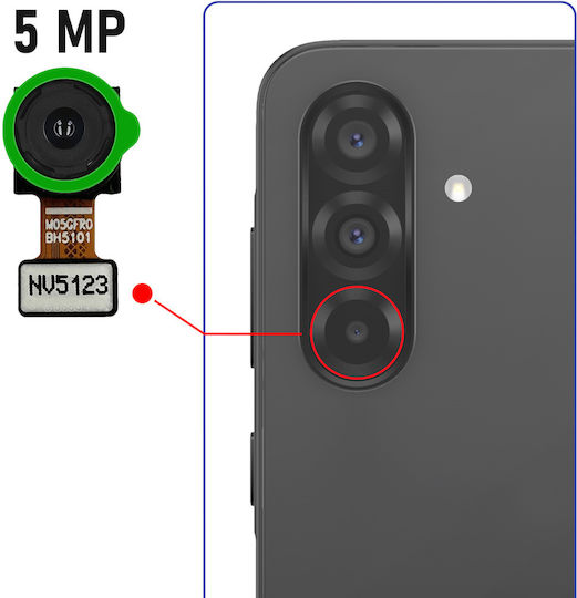 Clappio Cameră Din Spate De Înlocuire 5mp Macro Galaxy A36 A56 Negru Verde