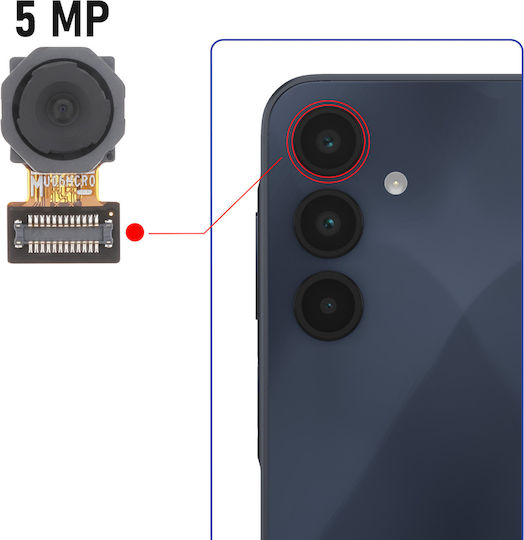 Clappio Задна Камера Samsung Galaxy A16 Ултра Широк Ъгъл 5mp Черен