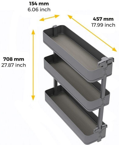 Emuca Grey Expanding Closet Mechanism with Brakes 8382235