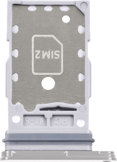 Clappio Sim-Kartenfach Galaxy S24 S24 Plus Dual Nano Sim Slot Silber