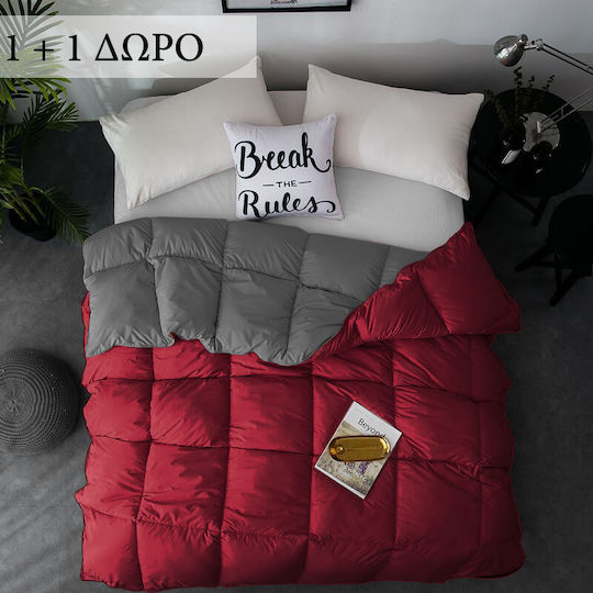 Saray Home Übergröße 220x240cm Grey-Bordeaux