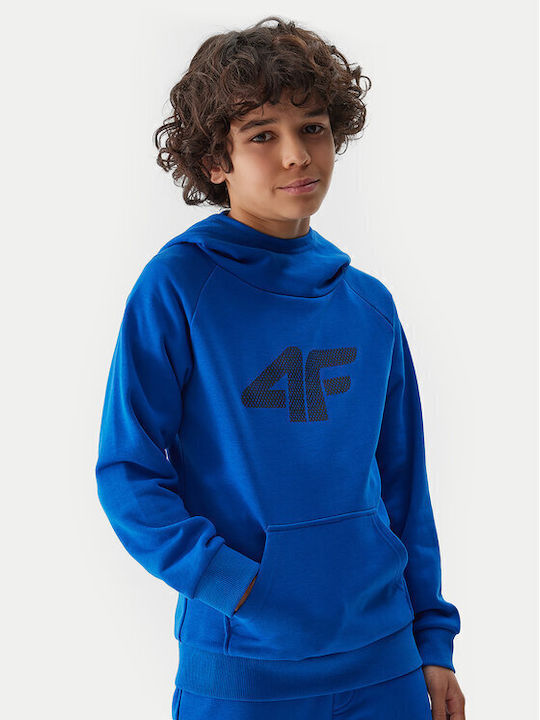 Kinder-Sweatshirt mit Kapuze und Taschen Blue