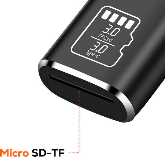 Linq Micro-sd Кард Рийдър Към Usb-c 5 Gbps Трансфер 10w Usb-c Зареждане Черен