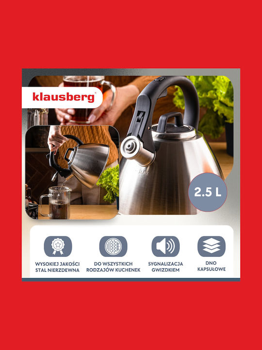 Klausberg Βραστήρας Ανοξείδωτος Ασημί 2500ml
