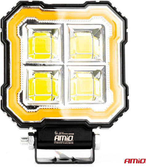 Amio Work Light Led Awl84 Flood 48w 4800lm 6500k Steady Yellow Led Bar – 9–36v 1 Piece 04428/am 04428/am 04428/am