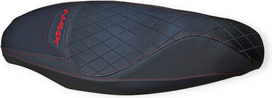 Nmax 125/155 Yamaha Anti-Slip Quilted Baklavadoto Seat Cover Red Stitches Logo