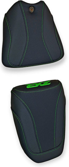 Zxr400 Kawasaki Anti-Slip Seat Cover Open Green Stitches Logo