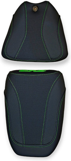 Zxr400 Kawasaki Anti-Slip Seat Cover Open Green Stitches Logo