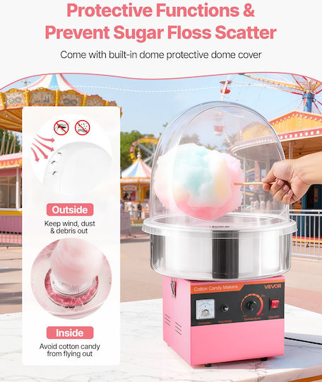 Vevor Candy Floss Maker 33.8cm Pink