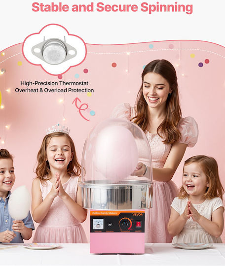 Vevor Candy Floss Maker 33.8cm Pink