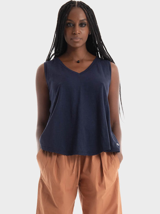 Women's Blouse Cotton Blue