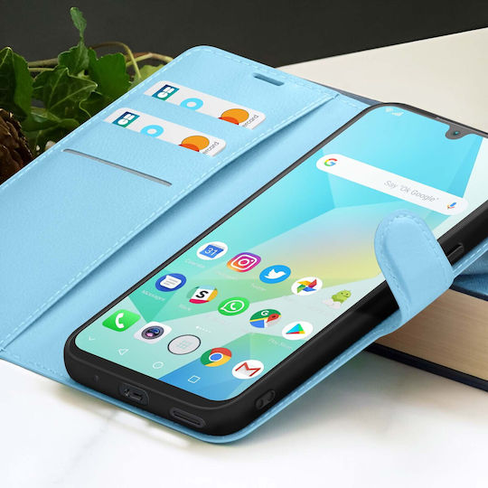 Zanaé Wallet Mobile Phone Case Galaxy A16 Stand Function Magnetic Tab Light Blue