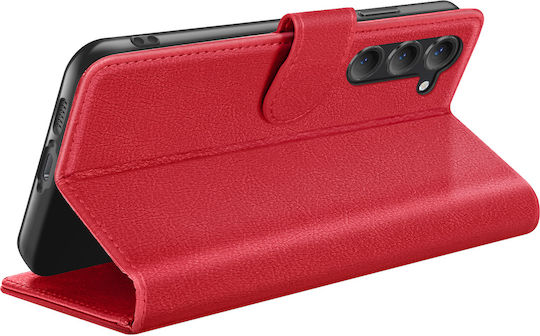Zanaé Wallet Case Galaxy S23 Stand Function Magnetic Flap Red