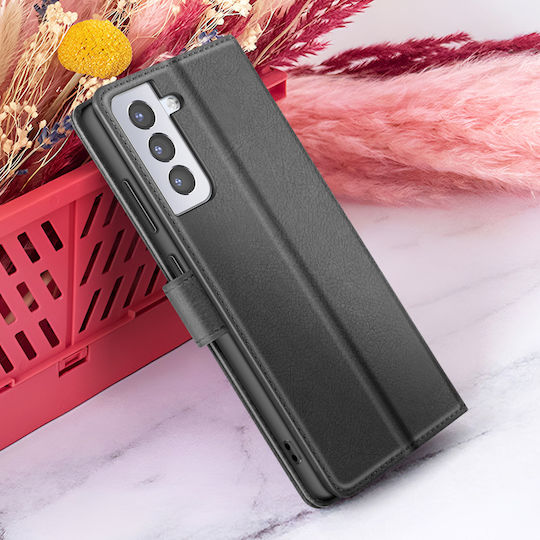 Zanaé Калъф Портмоне Galaxy S21 Plus Стойка Магнитен Таб Черен