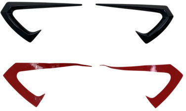 Additional Wings Around Flash Tesla Model Y Black Glossy