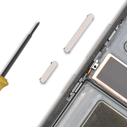 Clappio Ersatzschlüssel für Mobiltelefone Tastenfeld Galaxy S25 Ultra Grau