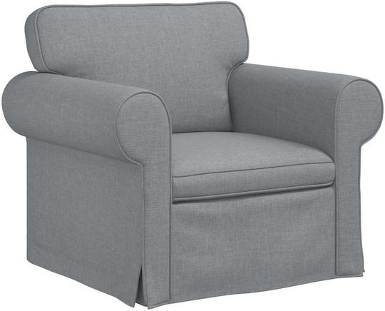 Living Room Furniture Set 3-Seater & Armchair Gray