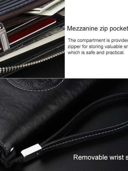 Leather Men's Wallet with RFID Black
